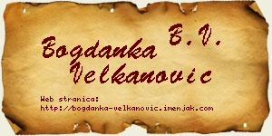 Bogdanka Velkanović vizit kartica